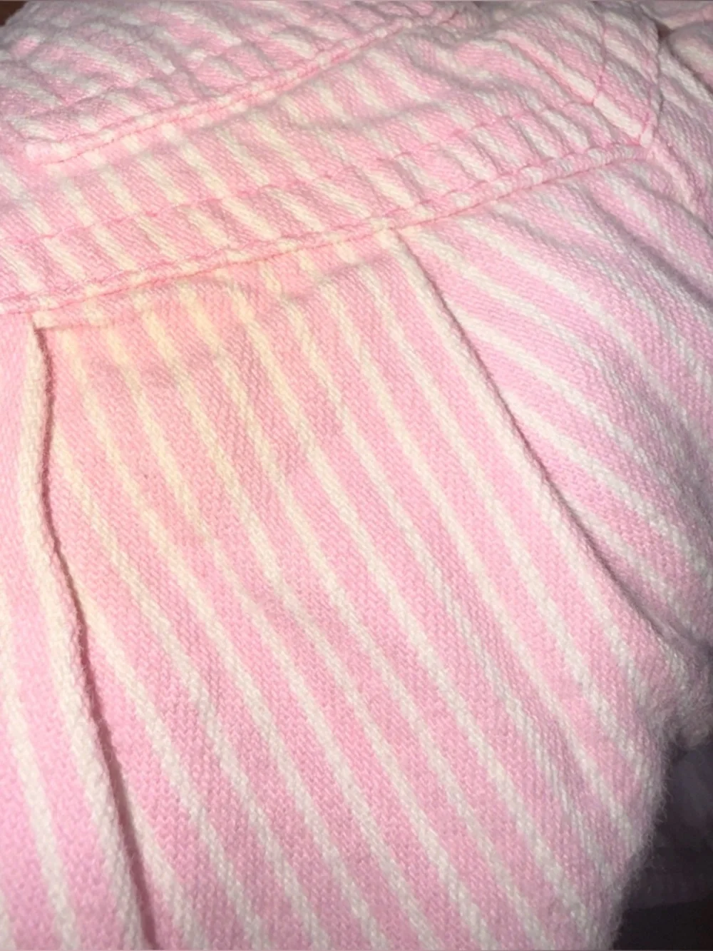VINTAGE OshKosh B’Gosh Pink & White Stripped Overalls Vestback‎ Girls 3-6 Months